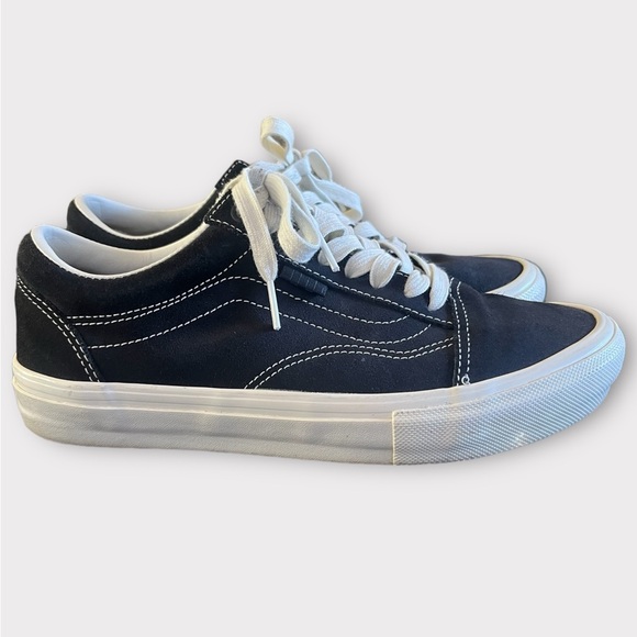 VANS - Mens Navy Old Skool Suede Vans Sneakers- Size 8.5 - Picture 1 of 4